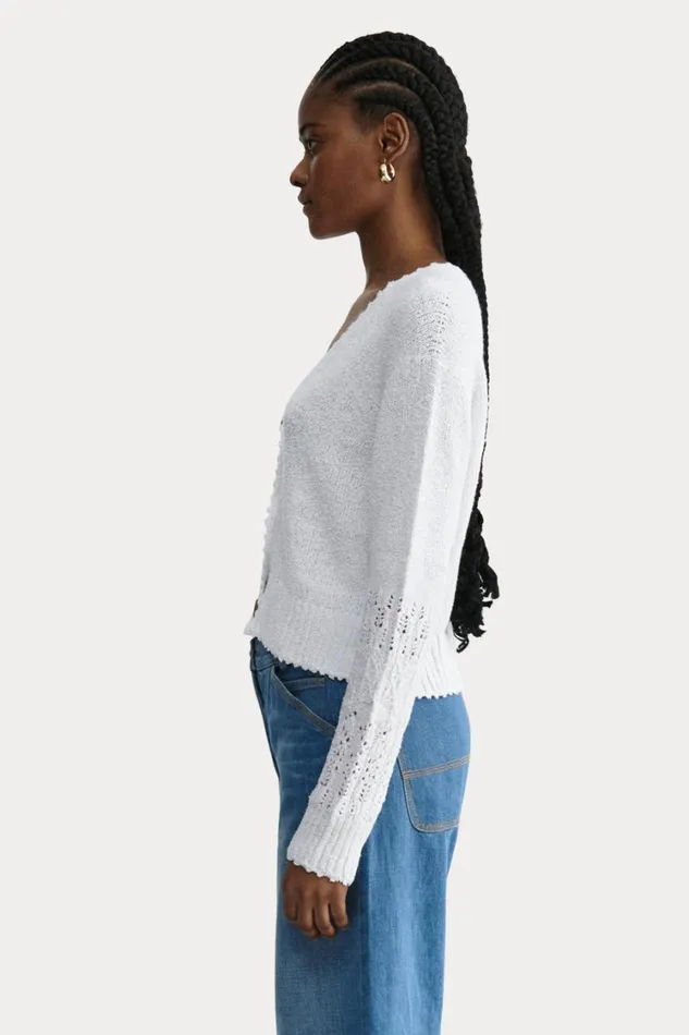Rachel Comey Knits Women Olia Cardigan White Rachel Comey Knits Women Olia Cardigan White