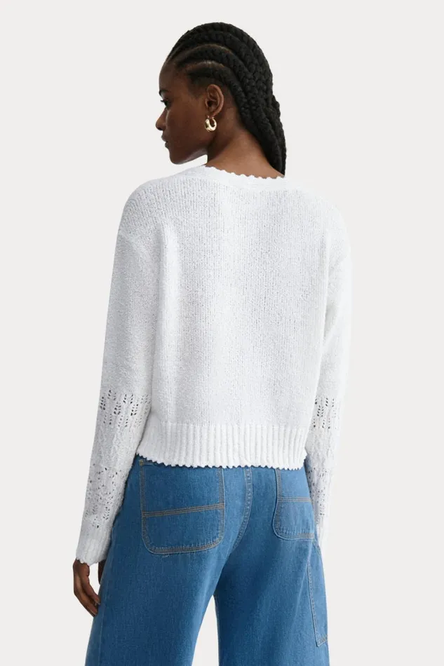 Rachel Comey Knits Women Olia Cardigan White Rachel Comey Knits Women Olia Cardigan White