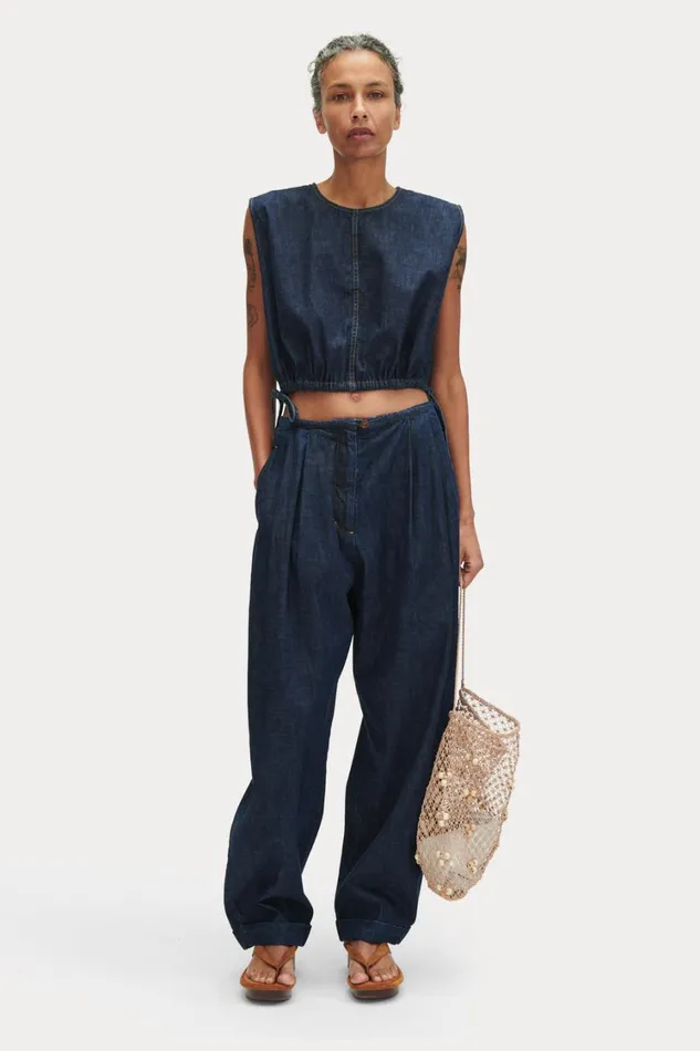 Rachel Comey Tops Women Aires Top Dark Indigo Rachel Comey Tops Women Aires Top Dark Indigo