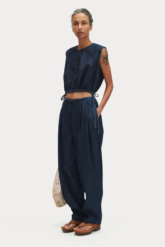 Rachel Comey Tops Women Aires Top Dark Indigo Rachel Comey Tops Women Aires Top Dark Indigo