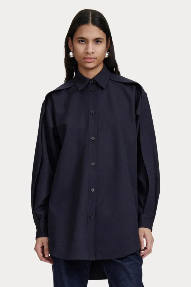 Rachel Comey Tops Women Zanja Shirt Navy Rachel Comey Tops Women Zanja Shirt Navy