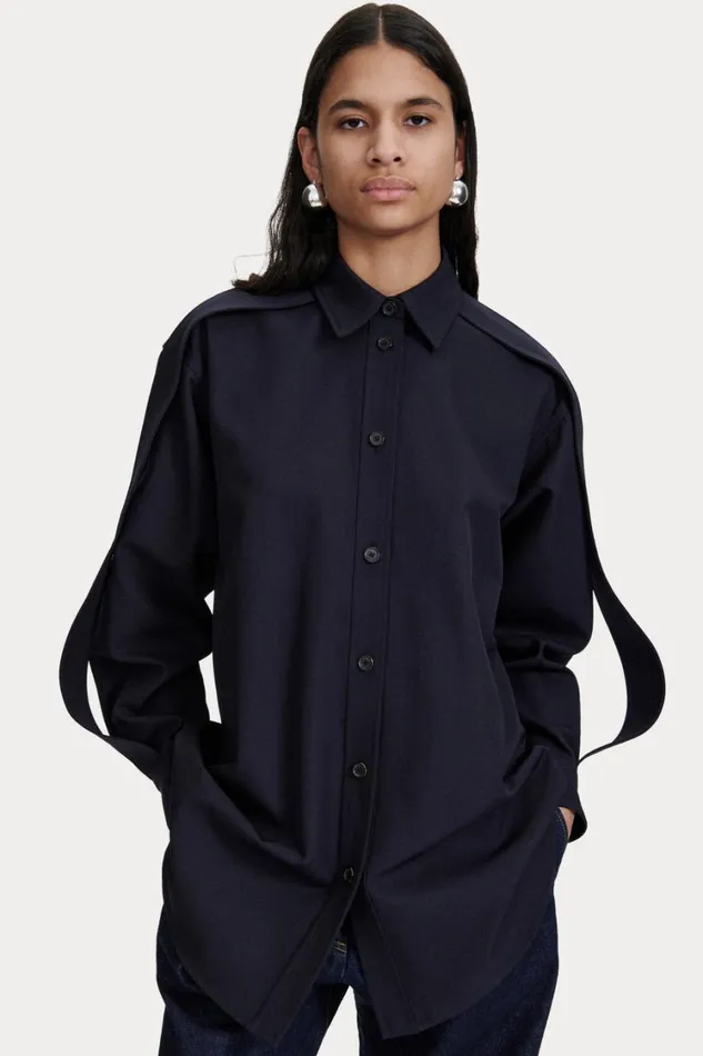 Rachel Comey Tops Women Zanja Shirt Navy Rachel Comey Tops Women Zanja Shirt Navy