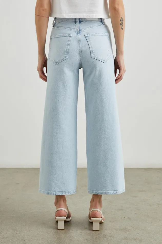 Rails Denim Women GETTY CROP WIDE LEG Ocean Breeze Distress