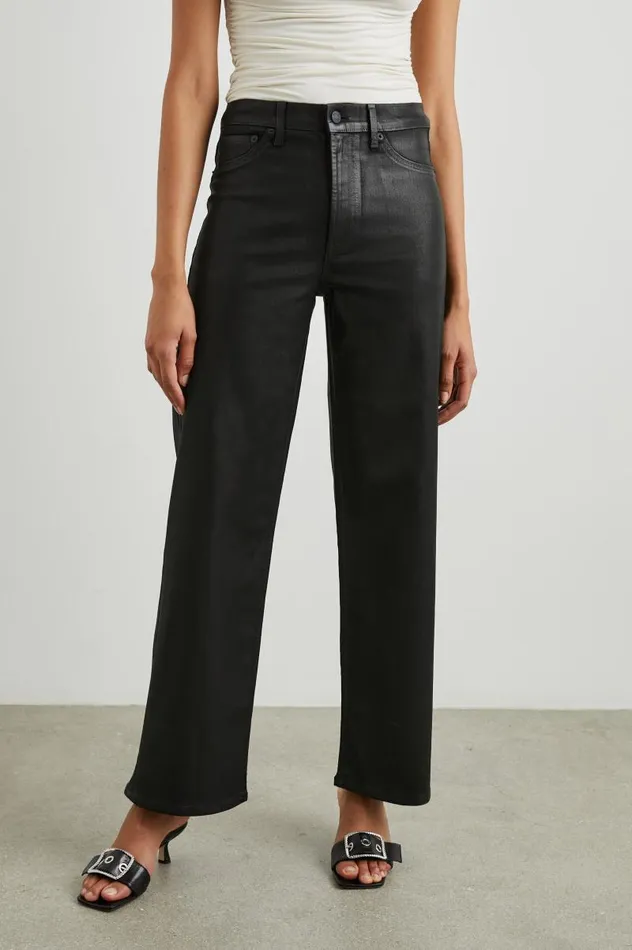 Rails Denim Women GETTY WIDE LEG Coated Noir
