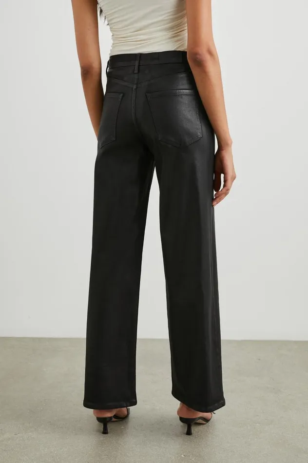 Rails Denim Women GETTY WIDE LEG Coated Noir