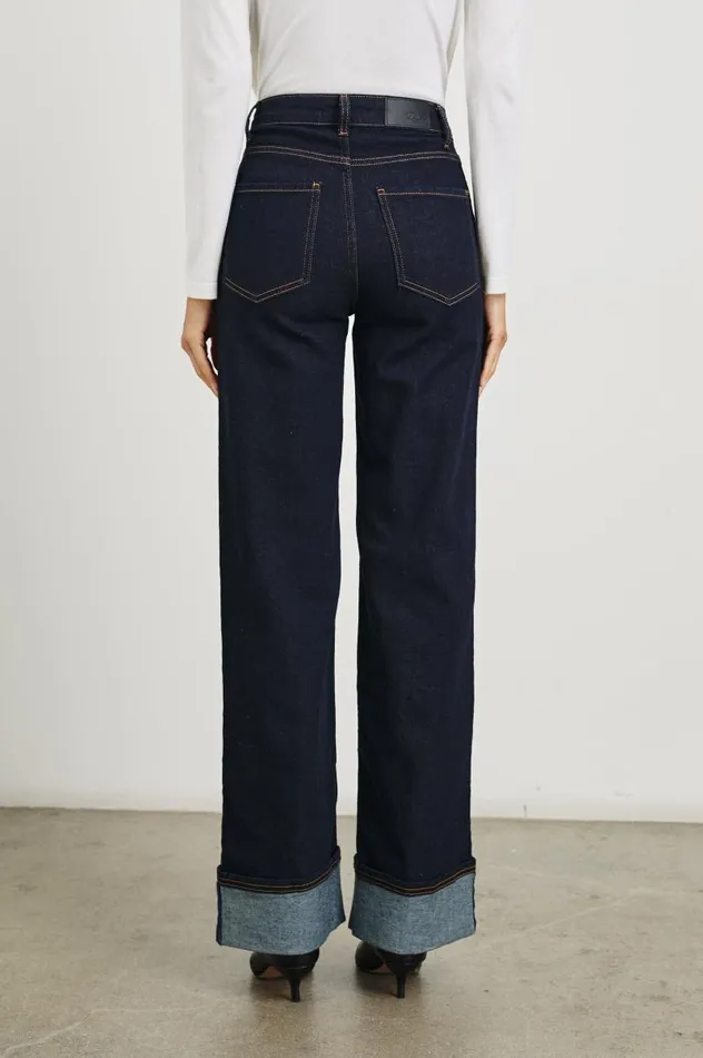 Rails Denim Women GETTY WIDE LEG Midnight Blues Cuffed