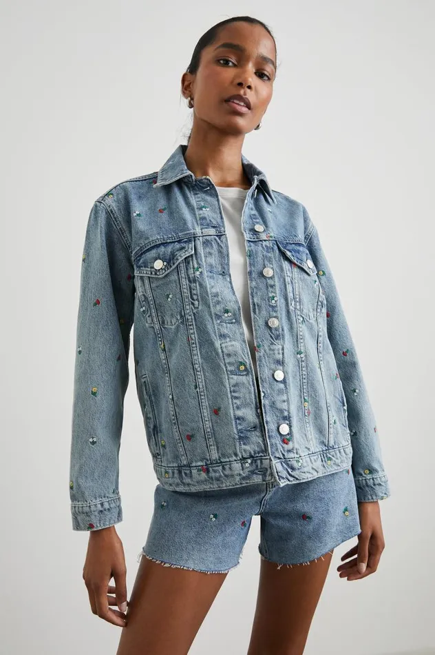 Rails Denim Women GROVE BOYFRIEND TRUCKER JACKET Flower Field