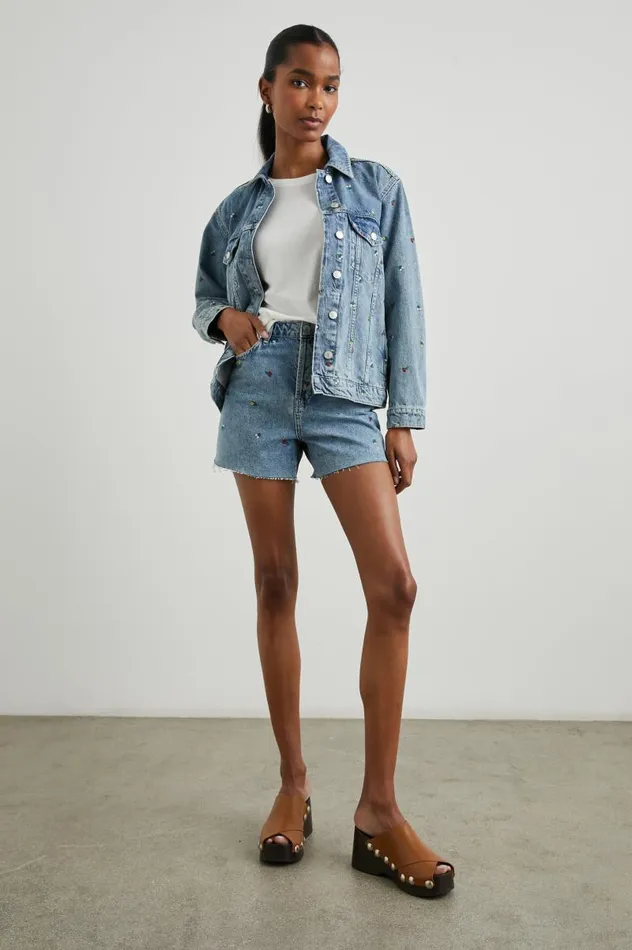 Rails Denim Women GROVE BOYFRIEND TRUCKER JACKET Flower Field
