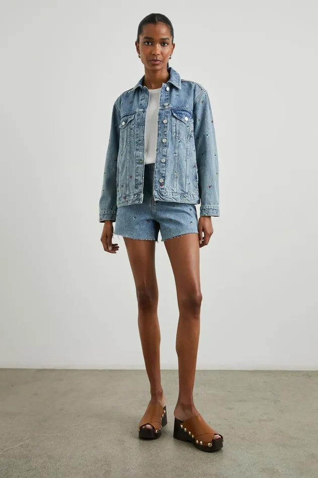 Rails Denim Women GROVE BOYFRIEND TRUCKER JACKET Flower Field