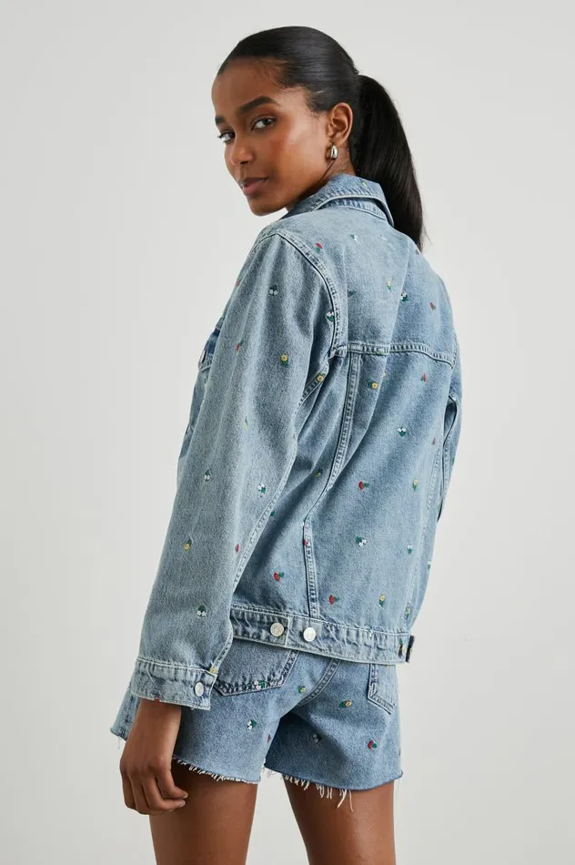 Rails Denim Women GROVE BOYFRIEND TRUCKER JACKET Flower Field