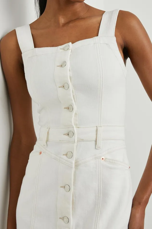 Rails Denim Women MALIBU DRESS Vintage Ecru