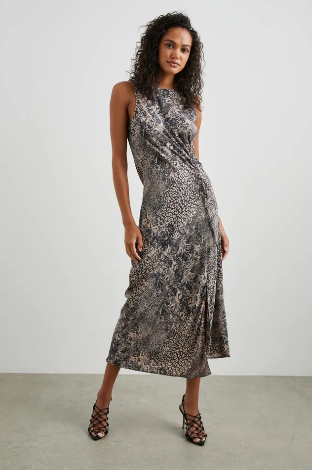 Rails Dresses and Rompers Women GABRIELLA DRESS Taupe Mixed Animal