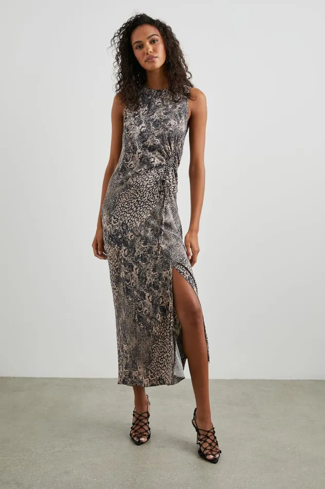 Rails Dresses and Rompers Women GABRIELLA DRESS Taupe Mixed Animal