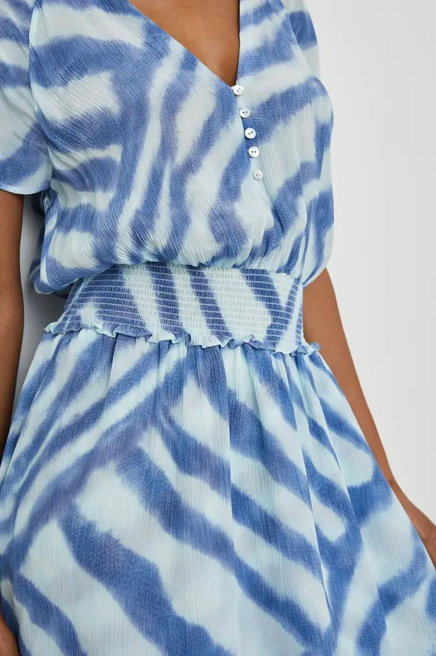 Rails Dresses and Rompers Women KARLA DRESS Blue Watercolor Stripes