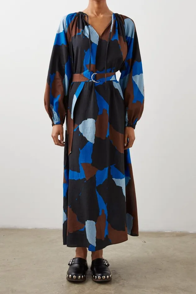 Rails Dresses and Rompers Women LEANNA DRESS Blue Multi Color Block