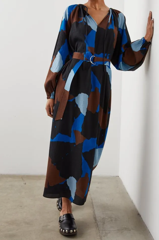Rails Dresses and Rompers Women LEANNA DRESS Blue Multi Color Block