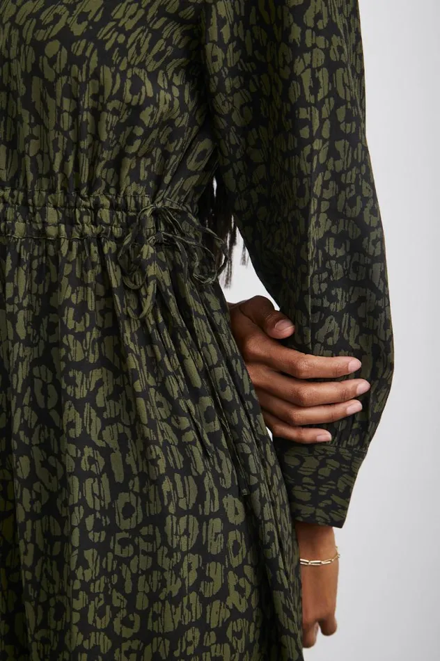 Rails Dresses and Rompers Women MAPLE DRESS Olive Batik Cheetah