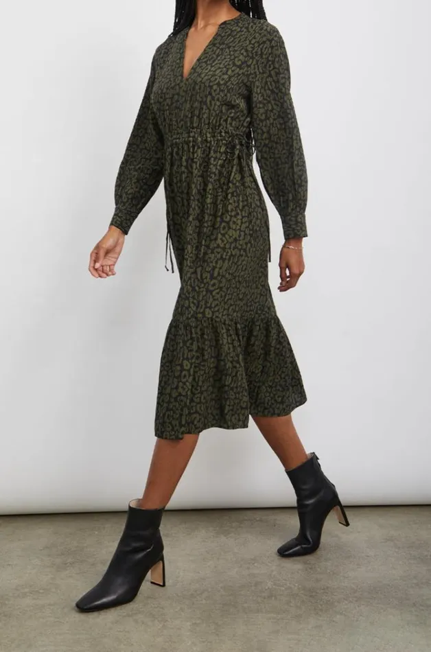 Rails Dresses and Rompers Women MAPLE DRESS Olive Batik Cheetah