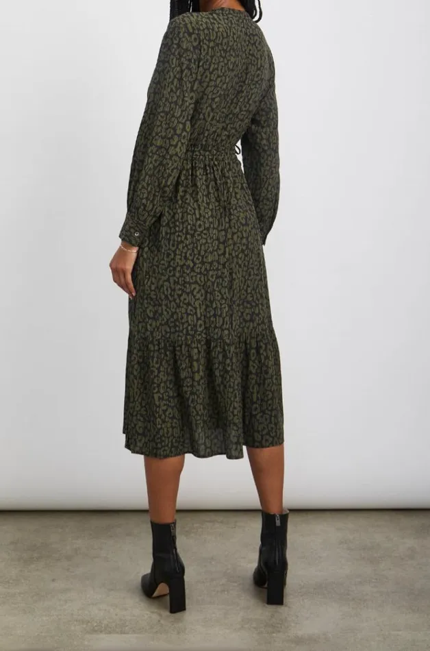 Rails Dresses and Rompers Women MAPLE DRESS Olive Batik Cheetah