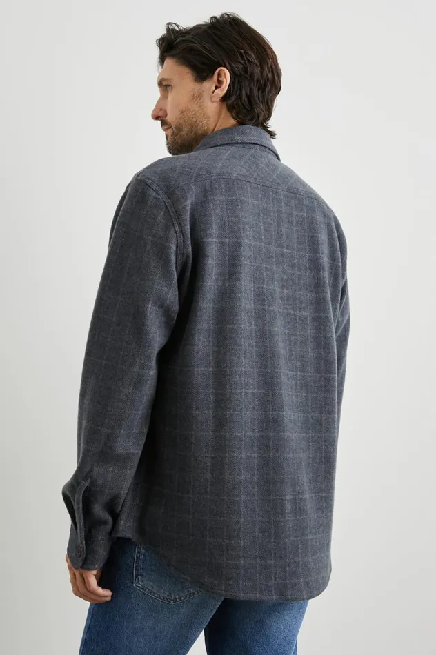 Rails Jackets and Coats Men ALDER SHIRT Navy Jaspe Check