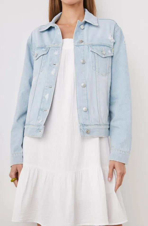 Rails Jackets and Coats Women MULHOLLAND JACKET Faded Blue Distress