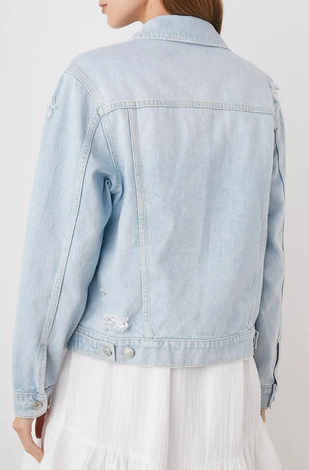 Rails Jackets and Coats Women MULHOLLAND JACKET Faded Blue Distress