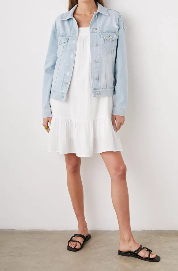 Rails Jackets and Coats Women MULHOLLAND JACKET Faded Blue Distress