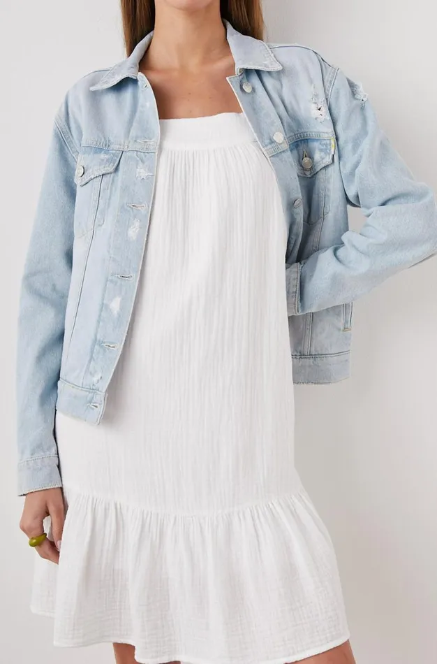 Rails Jackets and Coats Women MULHOLLAND JACKET Faded Blue Distress