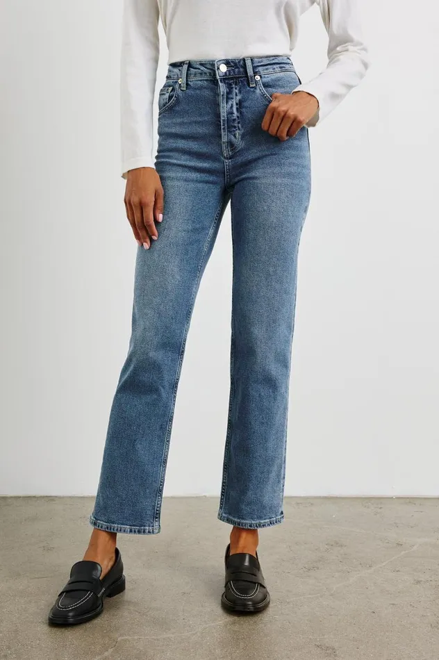 Rails Pants and Shorts Women TOPANGA STRAIGHT Blue Stone