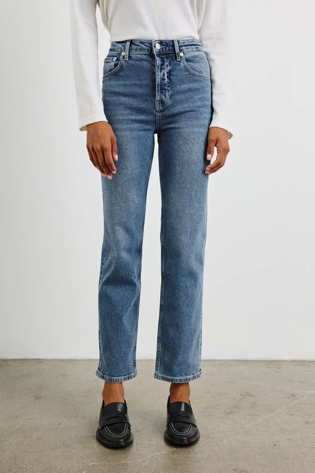 Rails Pants and Shorts Women TOPANGA STRAIGHT Blue Stone