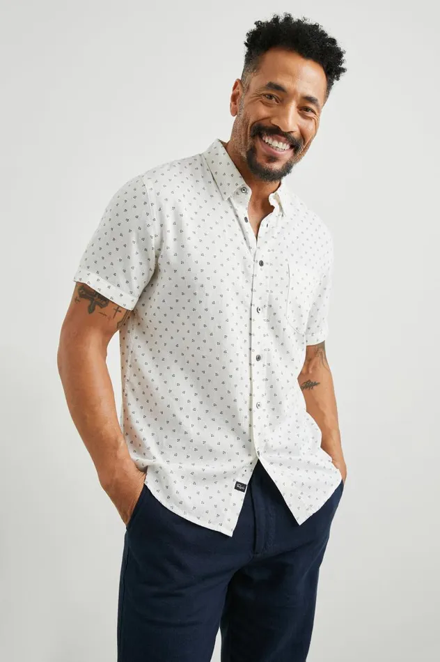Rails Shirts Men CARSON SHIRT Autumn Calico White