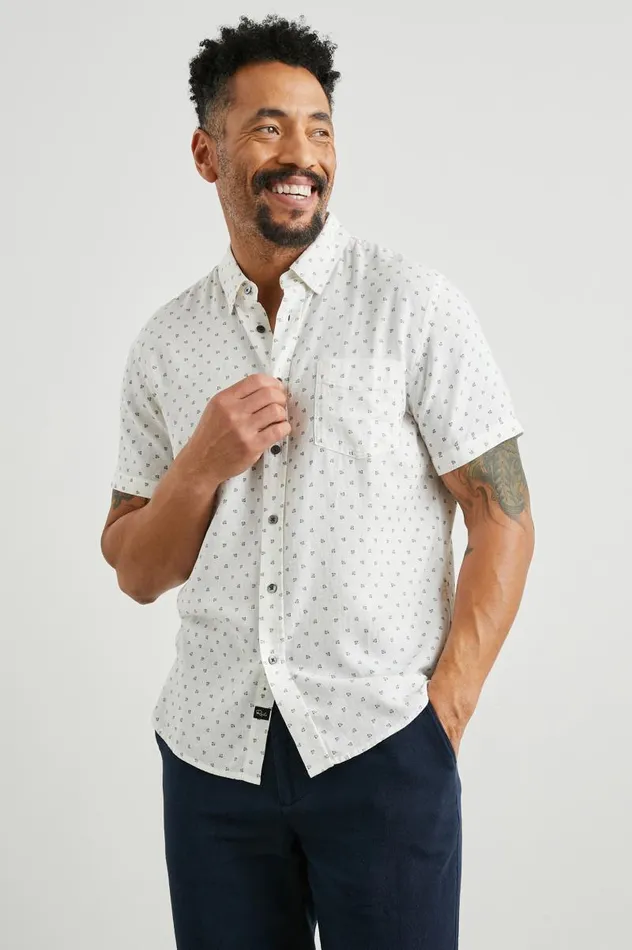 Rails Shirts Men CARSON SHIRT Autumn Calico White