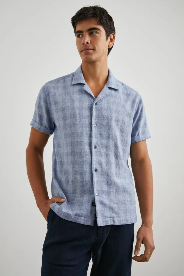Rails Shirts Men DRESDEN SHIRT Homespun Blue Gingham
