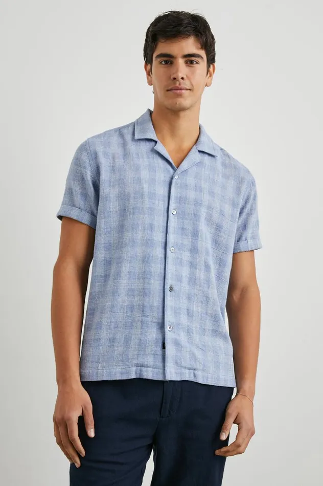 Rails Shirts Men DRESDEN SHIRT Homespun Blue Gingham