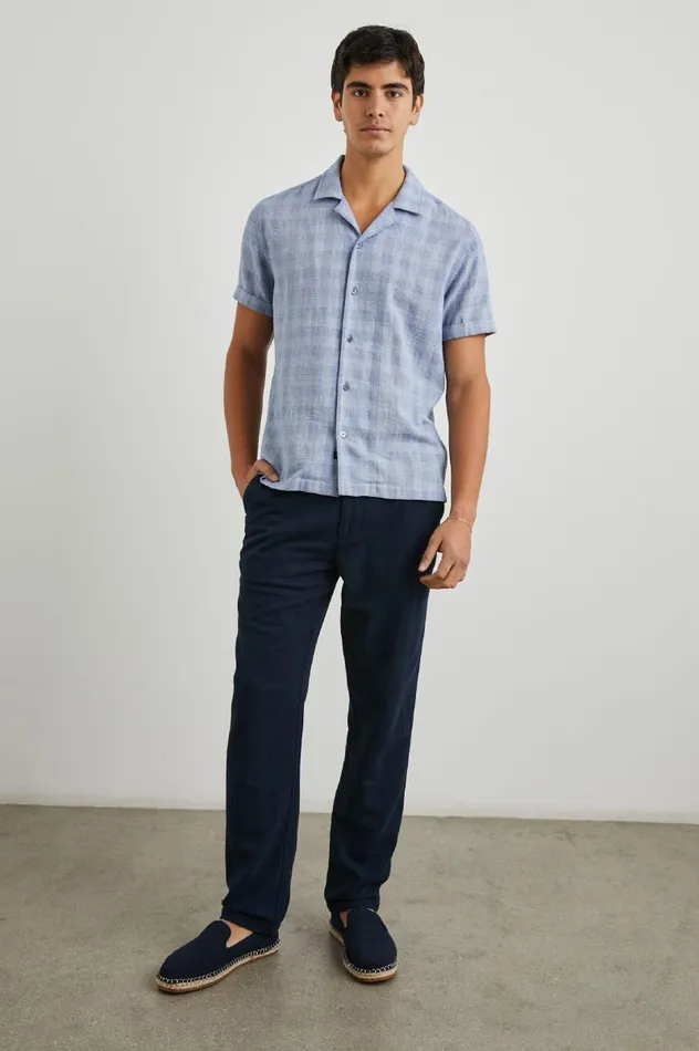 Rails Shirts Men DRESDEN SHIRT Homespun Blue Gingham
