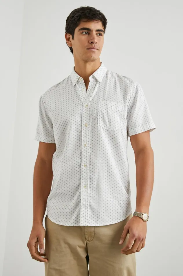 Rails Shirts Men FAIRFAX SHIRT Polygon Micro White