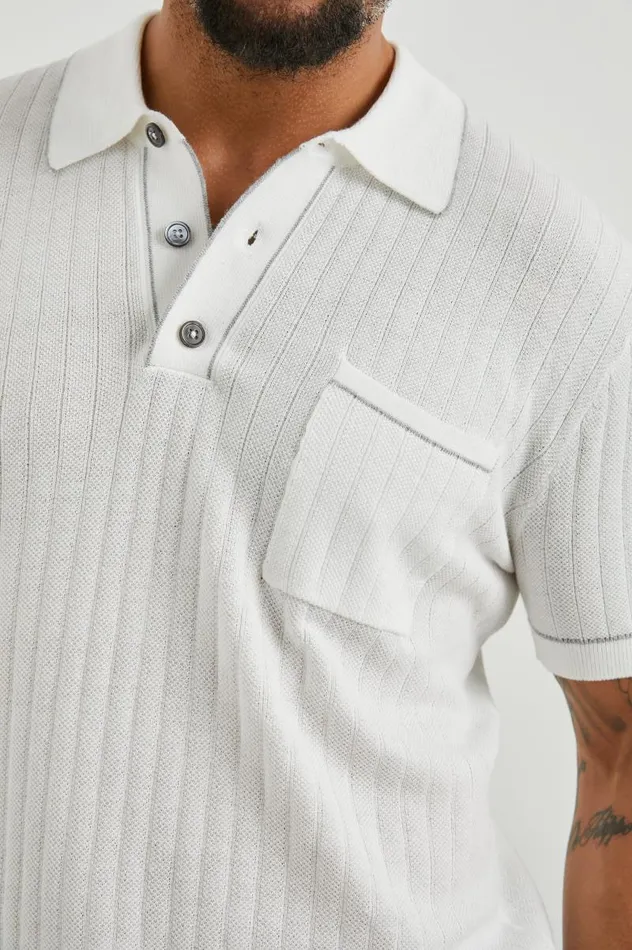Rails Shirts Men HARDY POLO SHIRT White