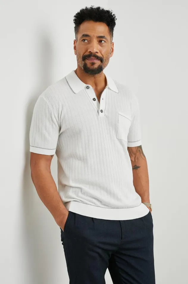 Rails Shirts Men HARDY POLO SHIRT White