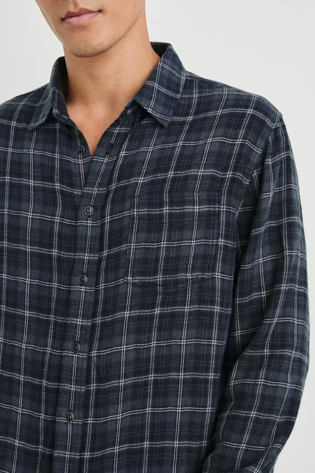 Rails Shirts Men LENNOX SHIRT Black Blue Smoke Cinder