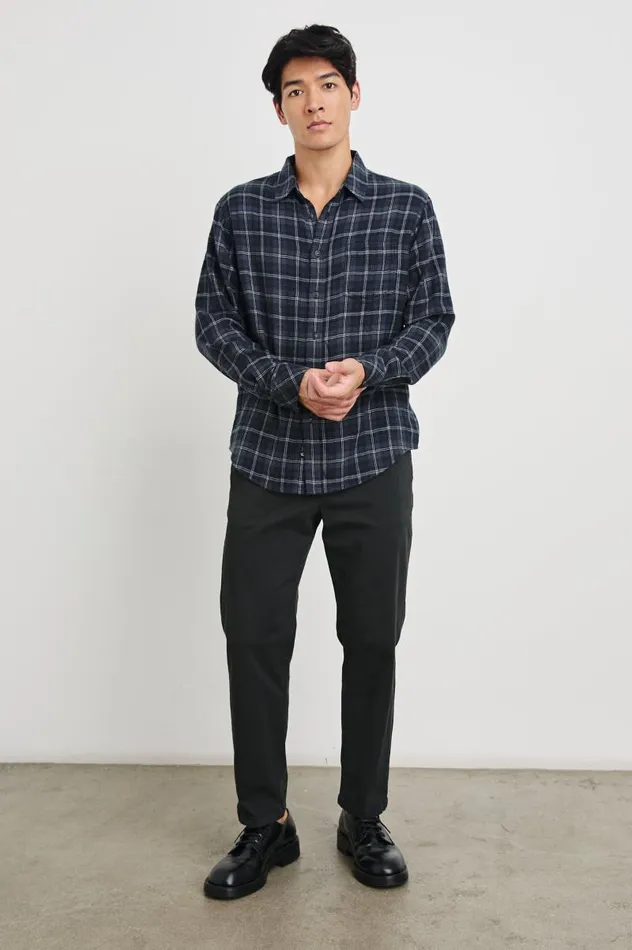 Rails Shirts Men LENNOX SHIRT Black Blue Smoke Cinder