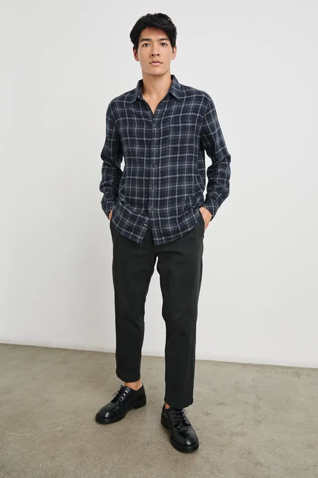 Rails Shirts Men LENNOX SHIRT Black Blue Smoke Cinder