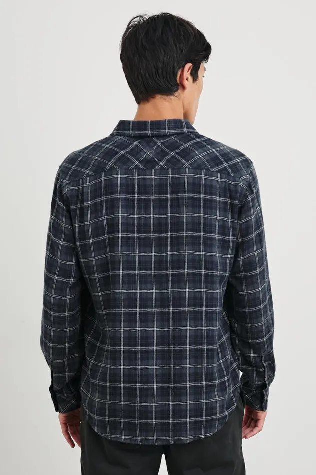 Rails Shirts Men LENNOX SHIRT Black Blue Smoke Cinder