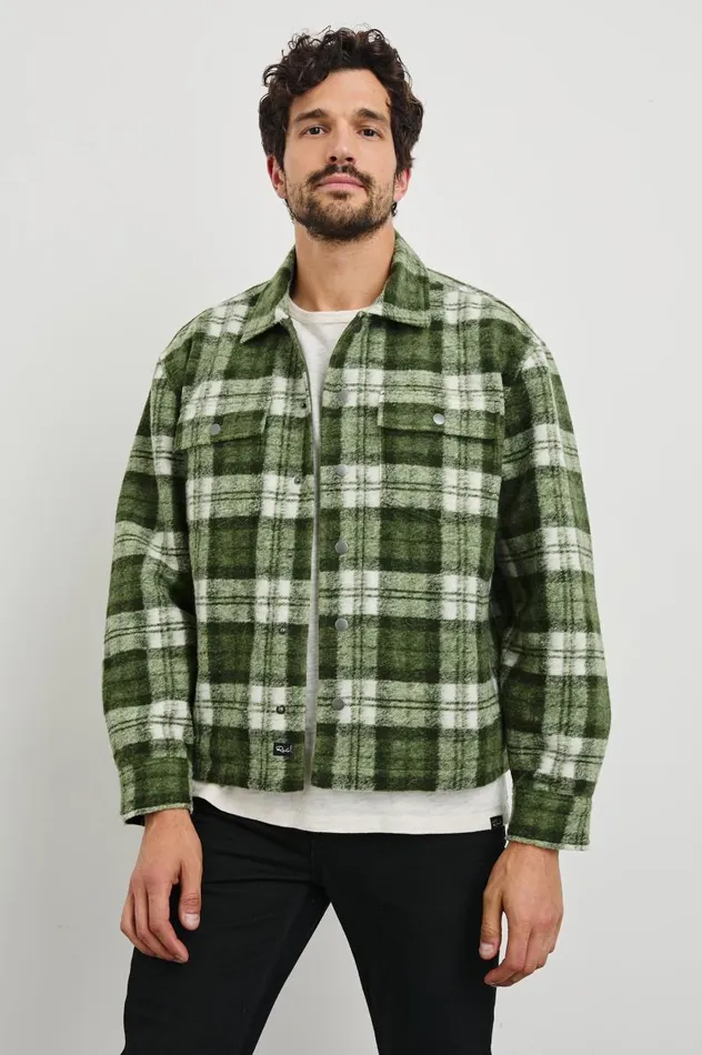 Rails Shirts Men SAXON JACKET Green Mist