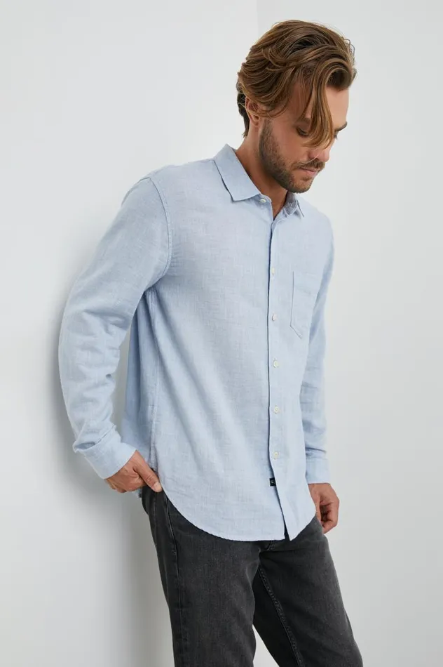 Rails Shirts Men WYATT SHIRT Blue Melange