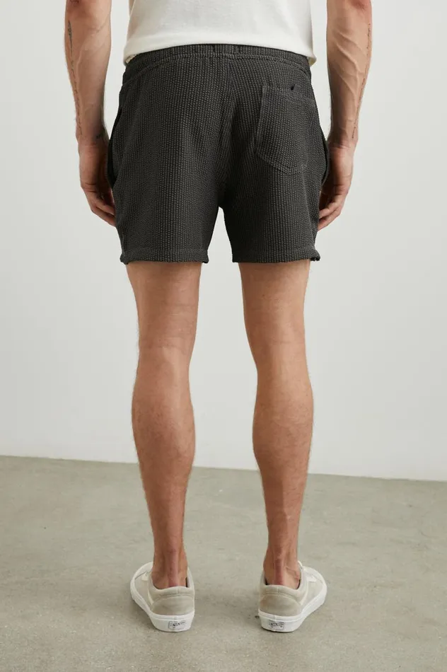Rails Shorts and Swim Men LA BREA SWIM SHORT Charcoal Seersucker