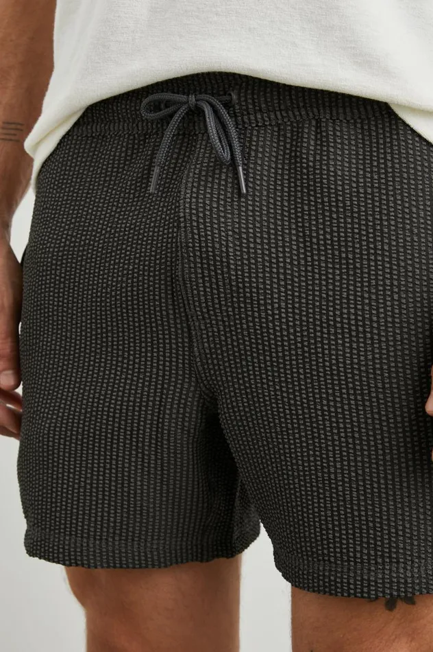Rails Shorts and Swim Men LA BREA SWIM SHORT Charcoal Seersucker