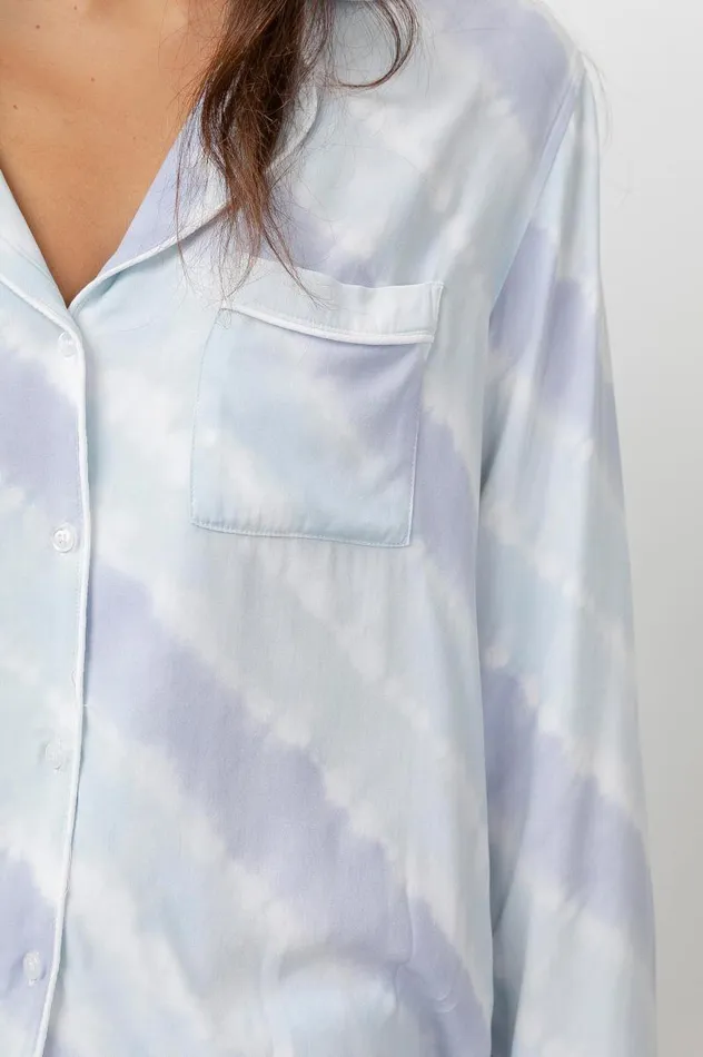 Rails Sleepwear and Lounge Women CLARA PAJAMA SET Cloud Mist Tie Dye