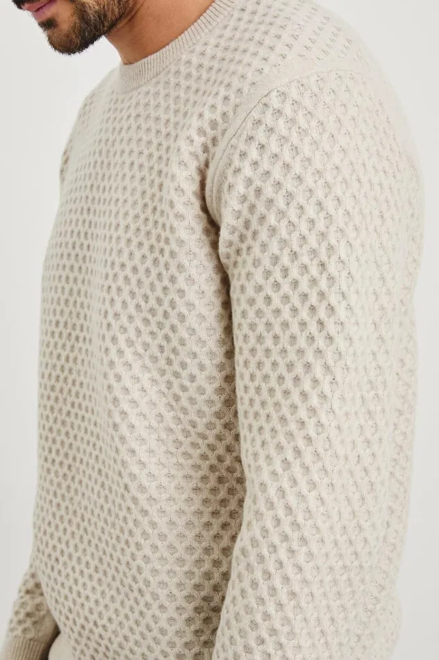 Rails Sweaters Men CARRICK SWEATER Oatmeal Heather