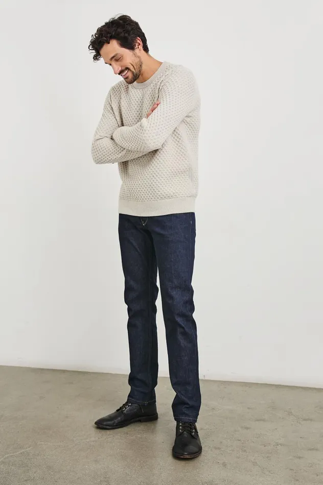 Rails Sweaters Men CARRICK SWEATER Oatmeal Heather