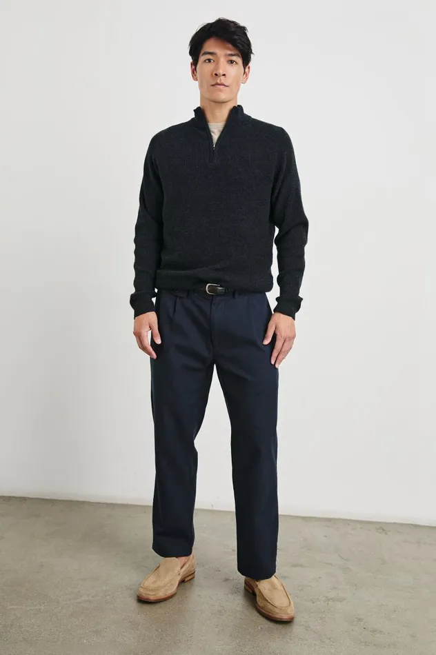 Rails Sweaters Men STARK QUARTER ZIP Cast Iron